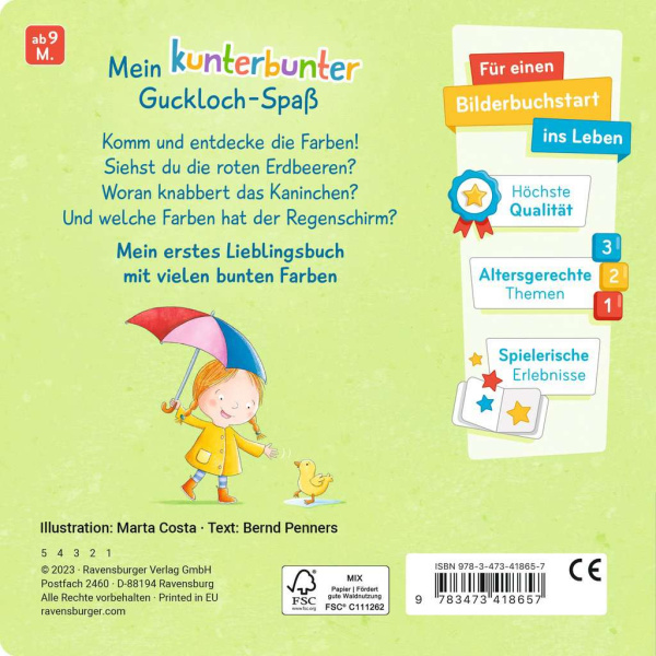 Guckloch-Buch - Viele kunterbunte Farben