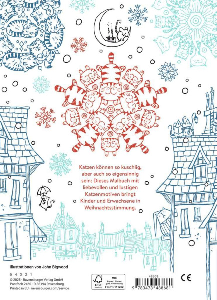 A Million Christmas Cats: Mein Katzen-Malbuch zu Weihnachten