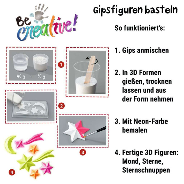 BeCreative Leuchtsterne gießen