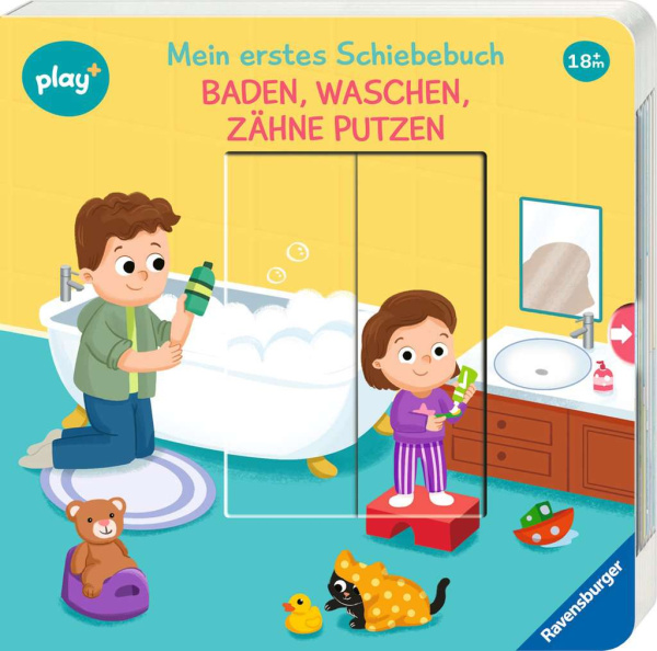 Play+ - Mein erstes Schiebebuch - Baden, waschen, Zähne putzen