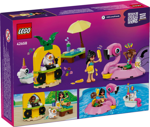 Friends Poolparty mit Einhorn und Flamingo