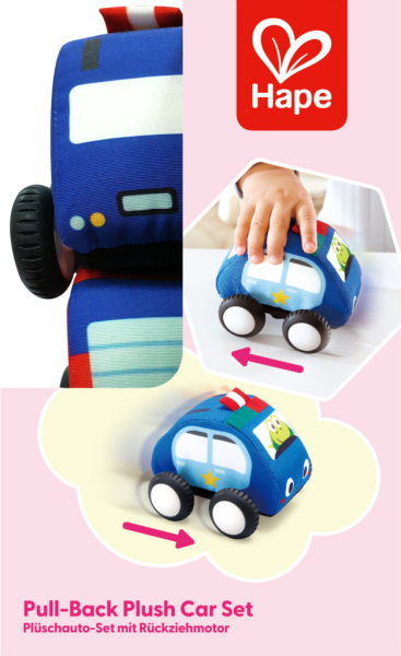 Plüschauto-Set mit Rückziehmotor