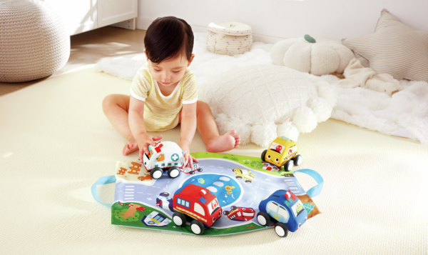 Plüschauto-Set mit Rückziehmotor