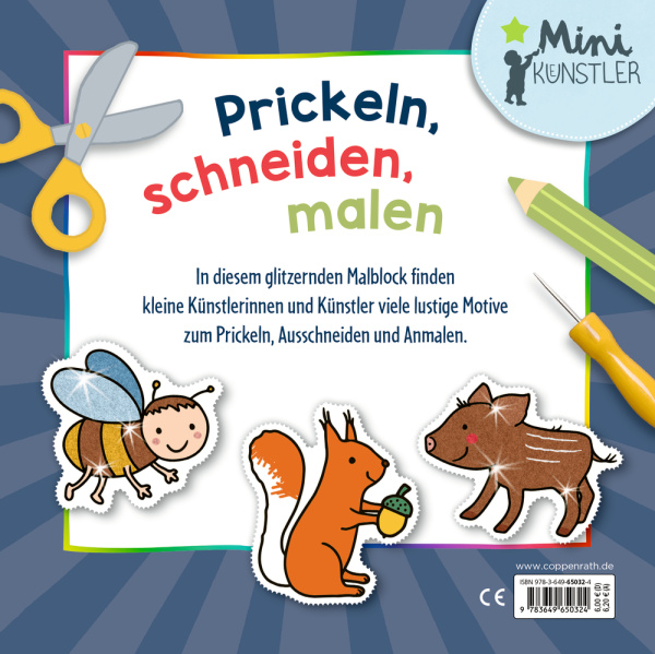 Mein erster Glitzer-Malspaß zum Schneiden und Prickeln: Wald-Motive