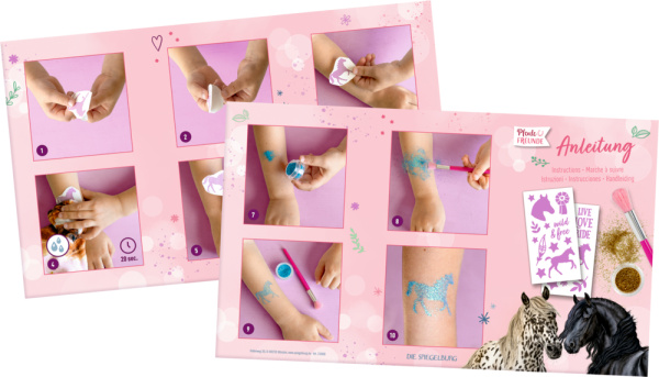 Pferdefreunde - DIY Glitzer-Tattoos