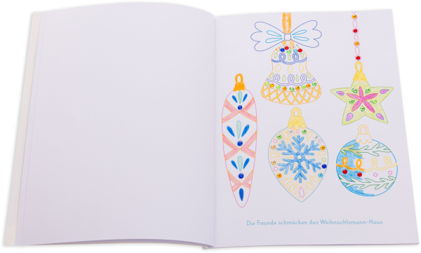 Mein Malbuch mit bunten Glitzersteine Weihnachten