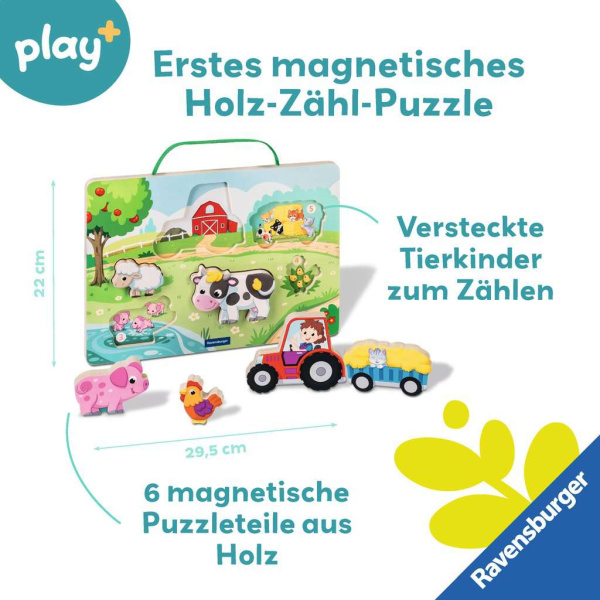 Magnetisches Holz-Zähl-Puzzle
