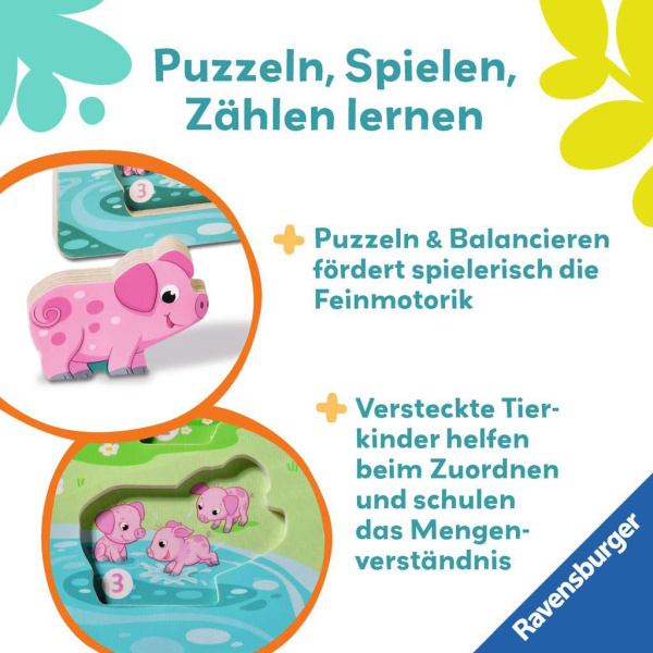 Magnetisches Holz-Zähl-Puzzle