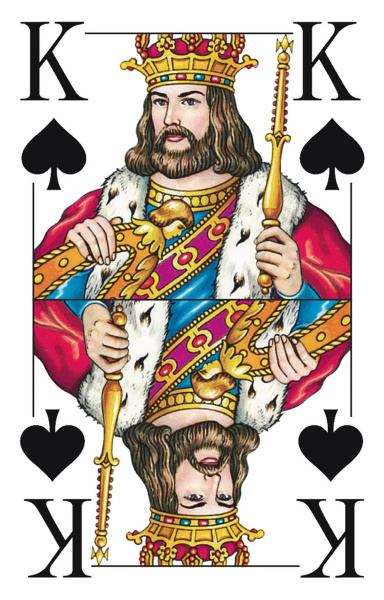 Rommé, Bridge, Canasta, Kartenspiel-Klassiker mit großen Eckzeichen