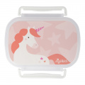 Brotdose Einhorn rot, mit Glitzer