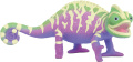 Caspar das Chamäleon in Regenbogenfarben