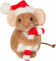 Weihnachtsmaus mit Zuckerstange, 11 cm