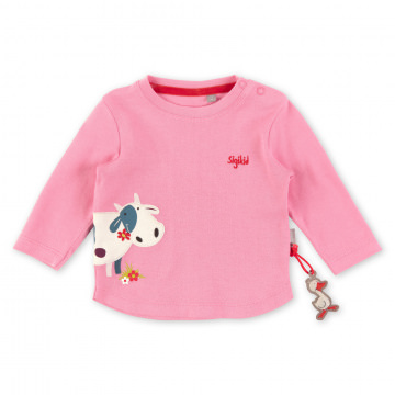 Rosa Baby Longsleeve My little friend, sigikid Mädchenkollektion Herbst/Winter 2022/23