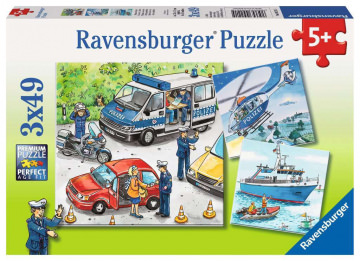 Puzzle Polizeieinsatz (3 x 49 Teile)