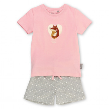 Kurzarm Pyjama mit Herzchen Print Frühjahr/Sommer 2022