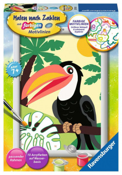 CreArt Malen nach Zahlen Tukan im Dschungel