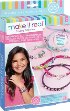 Regenbogen-Glitzer Armbänder