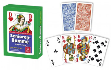 Rommé - mit extra großen Eckzeichen (für Senioren)