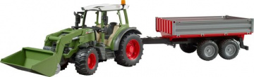 Fendt Vario 211 mit Frontlader und Bordwandanhänger