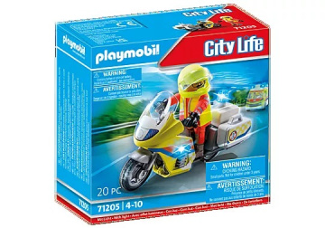City Life Notarzt-Motorrad mit Blinklicht