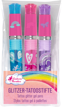 Einhorn Paradies - Glitzer-Tattoostifte