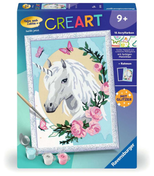 CreArt Malen nach Zahlen Einhorntraum