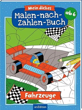 Mein dickes Malen-nach-Zahlen-Buch Fahrzeuge