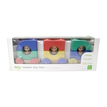 Magnetische Holzbausteine Baby Bahn
